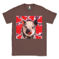 Chestnut valentine's day glitter hearts pig Classic Tee - BarkalooDesign
