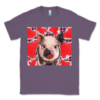 Lavender valentine's day glitter hearts pig Classic Tee - BarkalooDesign