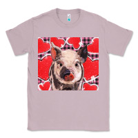 Lilac valentine's day glitter hearts pig Classic Tee - BarkalooDesign