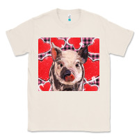 Natural valentine's day glitter hearts pig Classic Tee - BarkalooDesign