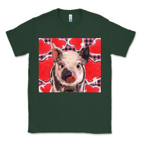Sports Green valentine's day glitter hearts pig Classic Tee - BarkalooDesign