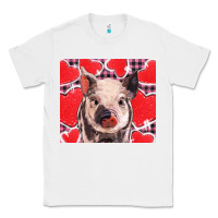 White valentine's day glitter hearts pig Classic Tee - BarkalooDesign