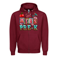 Burgundy little miss pre k Zipper Hoodie - AdoDesignShop