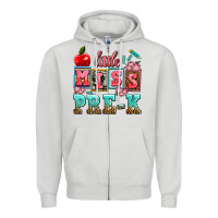 Dove Grey little miss pre k Zipper Hoodie - AdoDesignShop