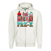 Oatmeal Heather little miss pre k Zipper Hoodie - AdoDesignShop