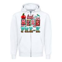 White little miss pre k Zipper Hoodie - AdoDesignShop