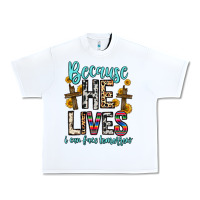 White because he lives i can face tomorrow Urban Heavy Tee - Zillion Design Studio