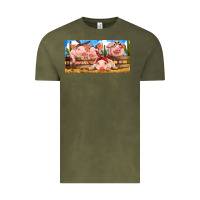 Vintage Olive Pig Farm Vintage Tee - RanaPortraitStore