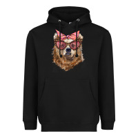 Black mama bear with glasses and bandana Heavyweight Hoodie - Artiststas