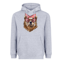 Heather Grey mama bear with glasses and bandana Heavyweight Hoodie - Artiststas