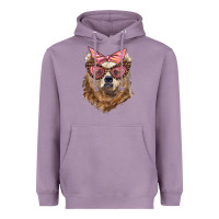 Lavender mama bear with glasses and bandana Heavyweight Hoodie - Artiststas