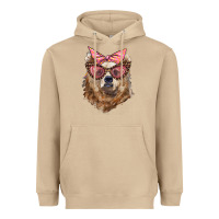 Mushroom mama bear with glasses and bandana Heavyweight Hoodie - Artiststas