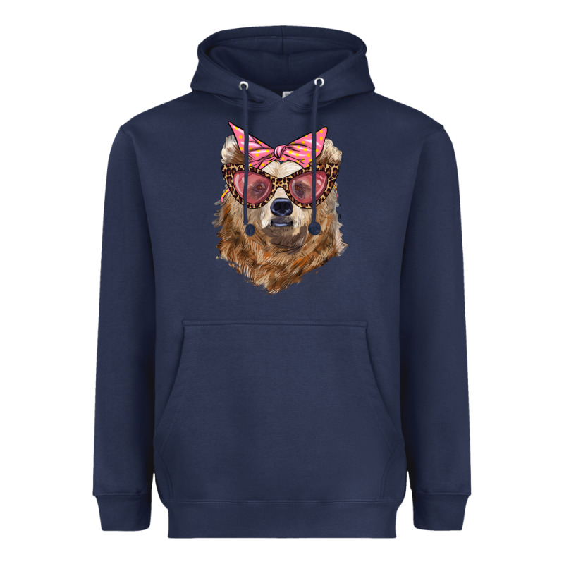 Mama Bear With Glasses And Bandana Heavyweight Hoodie by Artiststas | Teevron