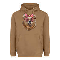 Toasted Coconut mama bear with glasses and bandana Heavyweight Hoodie - Artiststas