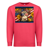 Cardinal Western 4th Of July Cow Premium Sweatshirt - LillyAllenDesigns