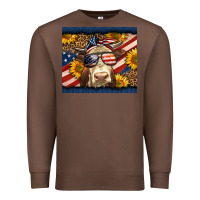 Chestnut Western 4th Of July Cow Premium Sweatshirt - LillyAllenDesigns