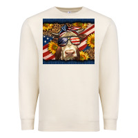 Sandshell Western 4th Of July Cow Premium Sweatshirt - LillyAllenDesigns