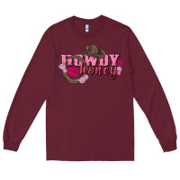 Burgundy howdy honey valentine's day Long Sleeve Tee - FaDigitalArtStudio