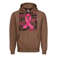 Chestnut breast cancer ribbon Zipper Hoodie - JahusDesignShop