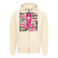 Sandshell breast cancer ribbon Zipper Hoodie - JahusDesignShop