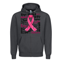 Smoke breast cancer ribbon Zipper Hoodie - JahusDesignShop