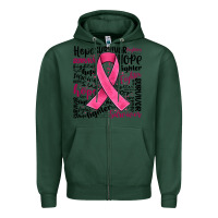 Sports Green breast cancer ribbon Zipper Hoodie - JahusDesignShop