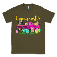 Army Green happy easter truck with farm animal Classic Tee - Neo Western