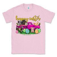 Bubblegum Pink happy easter truck with farm animal Classic Tee - Neo Western