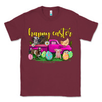 Burgundy happy easter truck with farm animal Classic Tee - Neo Western