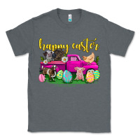 Charcoal Heather happy easter truck with farm animal Classic Tee - Neo Western