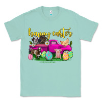 Seafoam happy easter truck with farm animal Classic Tee - Neo Western