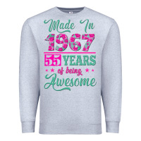 Heather Grey made in 1967, 55 years of being awesome Premium Sweatshirt - Jasminsmagicworld