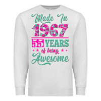 Oatmeal Heather made in 1967, 55 years of being awesome Premium Sweatshirt - Jasminsmagicworld