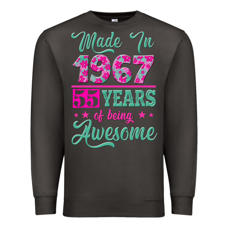 Made In 1967, 55 Years Of Being Awesome Premium Sweatshirt by Jasminsmagicworld | Teevron