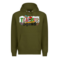 Army Green teacher squad Premium Hoodie - NancyCooperArtShop