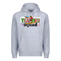 Heather Grey teacher squad Premium Hoodie - NancyCooperArtShop