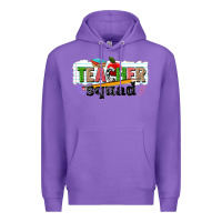Purple teacher squad Premium Hoodie - NancyCooperArtShop
