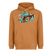 Meerkat cowhide leopard turquoise patch Heavyweight Hoodie - AdoDesignShop
