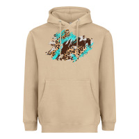 Mushroom cowhide leopard turquoise patch Heavyweight Hoodie - AdoDesignShop