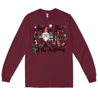 Burgundy for the love of the christmas Long Sleeve Tee - CowhideDigitalArt