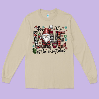For The Love Of The Christmas Long Sleeve Tee Designed By Cowhidedigitalart