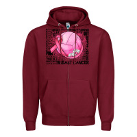 Burgundy breast cancer volleyball Zipper Hoodie - JahusDesignShop