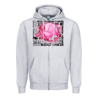 Heather Grey breast cancer volleyball Zipper Hoodie - JahusDesignShop