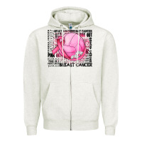 Oatmeal Heather breast cancer volleyball Zipper Hoodie - JahusDesignShop