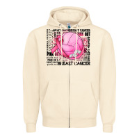 Breast Cancer Volleyball Zipper Hoodie | Teevron