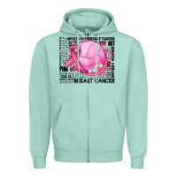 Seafoam breast cancer volleyball Zipper Hoodie - JahusDesignShop