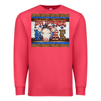 Cardinal Western Star Spangled Baby Cow Premium Sweatshirt - LillyAllenDesigns
