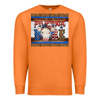 Carrot Western Star Spangled Baby Cow Premium Sweatshirt - LillyAllenDesigns