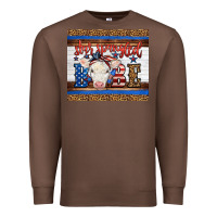 Chestnut Western Star Spangled Baby Cow Premium Sweatshirt - LillyAllenDesigns