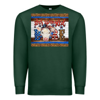Sports Green Western Star Spangled Baby Cow Premium Sweatshirt - LillyAllenDesigns